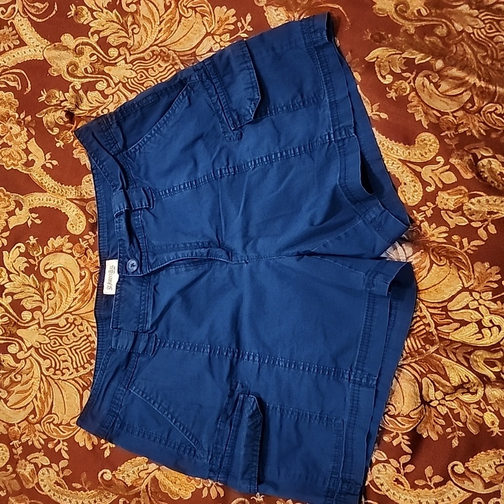 St. John's Bay twill shorts, size 12, Navy